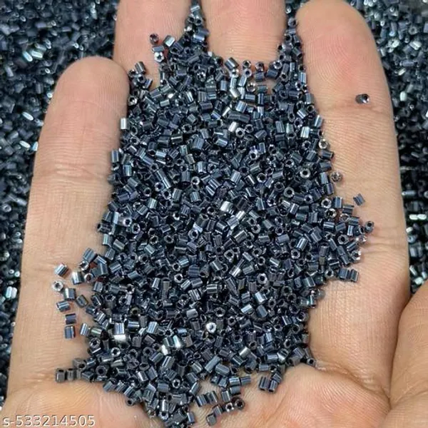 Metallic_Grey_color_Cut_Beads_for_embroidary