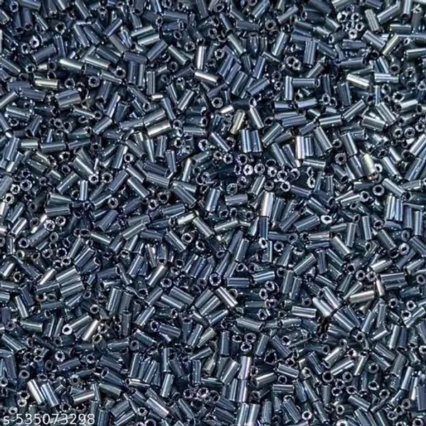 Metallic_Grey_Glass_Salli_Bugles_beads_for_embroidery