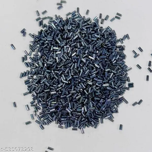 Metallic_Grey_Glass_Salli_Bugles_beads_for_embroidery