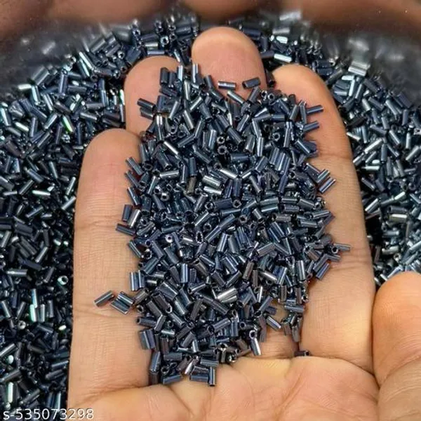 Metallic_Grey_Glass_Salli_Bugles_beads_for_embroidery