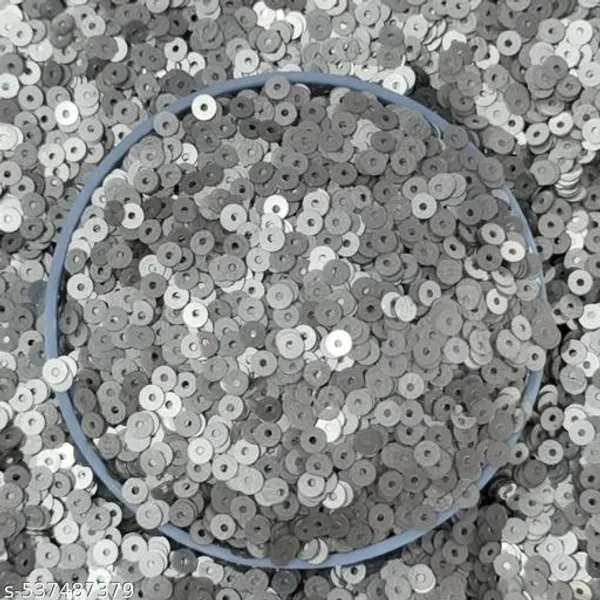 4mm_size_Flat_Grey_Sequence_or_Tikli_in_Matfinish