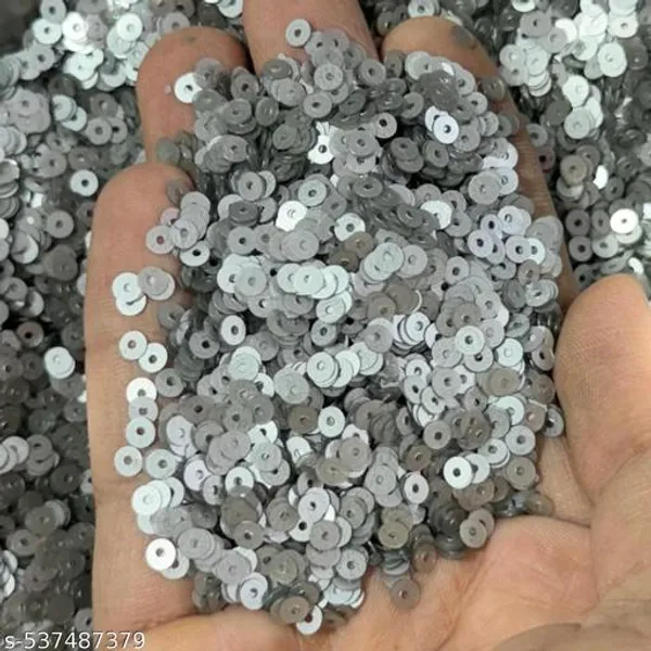 4mm_size_Flat_Grey_Sequence_or_Tikli_in_Matfinish