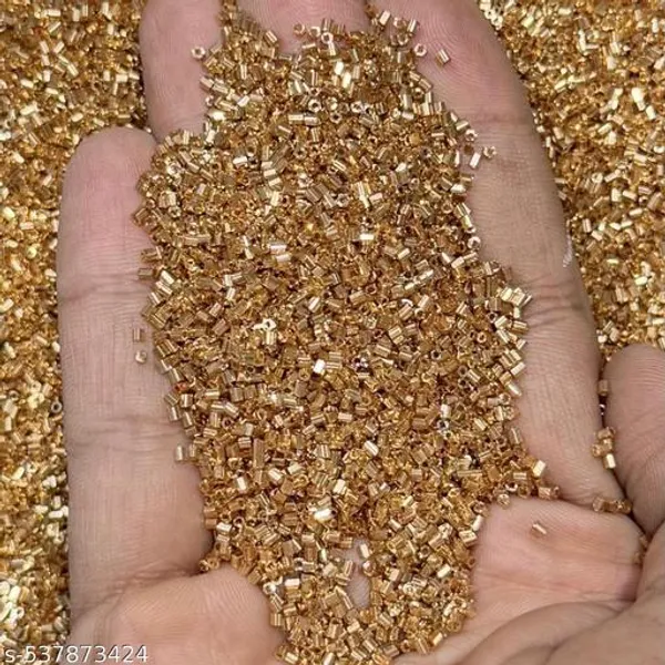 Golden_Polish_Glass_Cut_Beads_for_embroidary_work