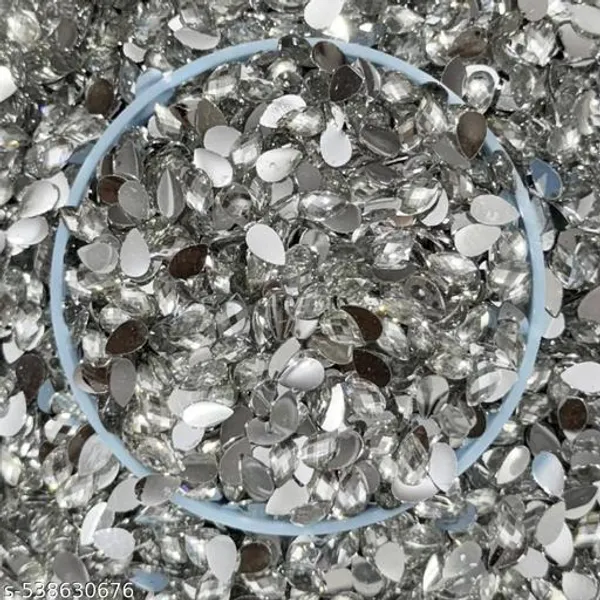 Silver_Pan_Shape_Rhinestones_Changla_for_Embroidary_work
