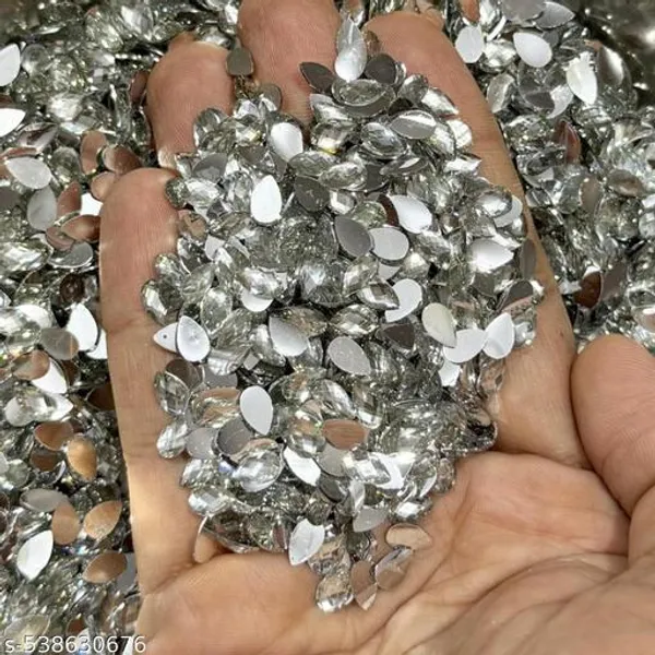 Silver_Pan_Shape_Rhinestones_Changla_for_Embroidary_work