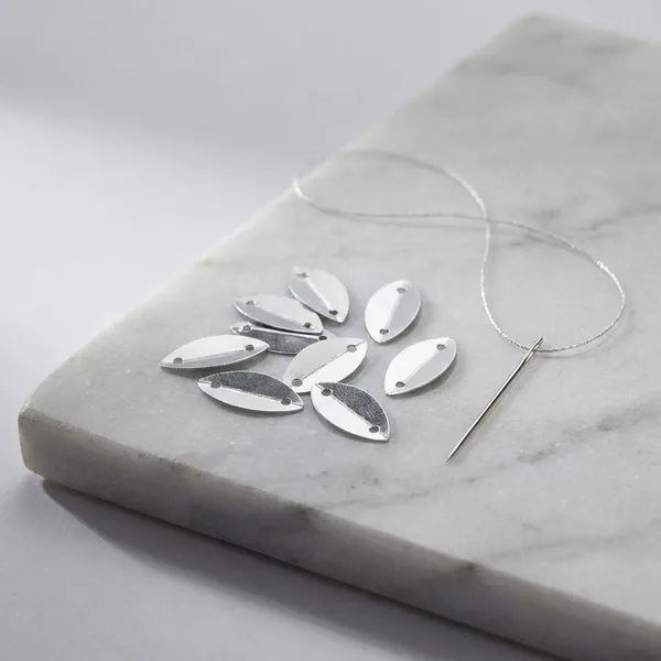 8x5mm_size_Leaf_shape_Sequins_with_2_Holes