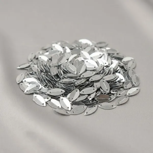 8x5mm_size_Leaf_shape_Sequins_with_2_Holes