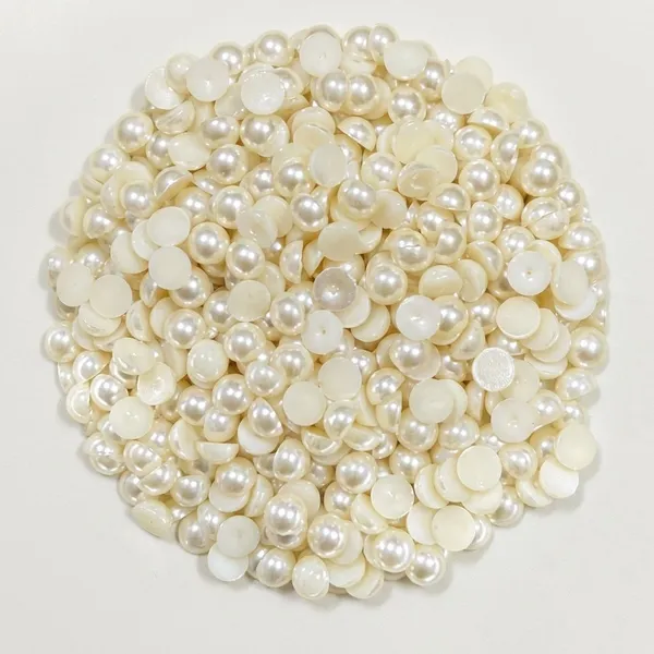 Cream_Color_5mm_Flat_Back_Pearls_Beads