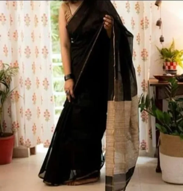Black_Khadi_Jhari_Sarees