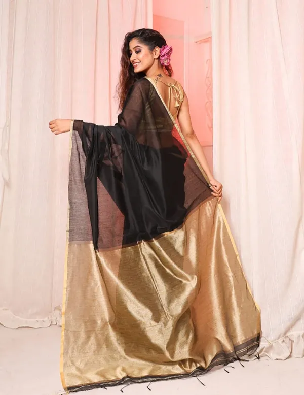 Black_Khadi_Jhari_Sarees