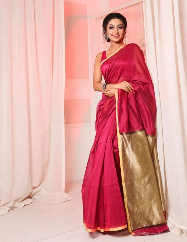 Red_Khadi_Jhari_Sarees