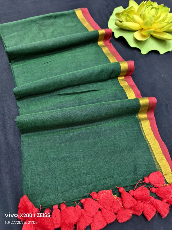 Green_Cotton_Premium_Saree_For_Women