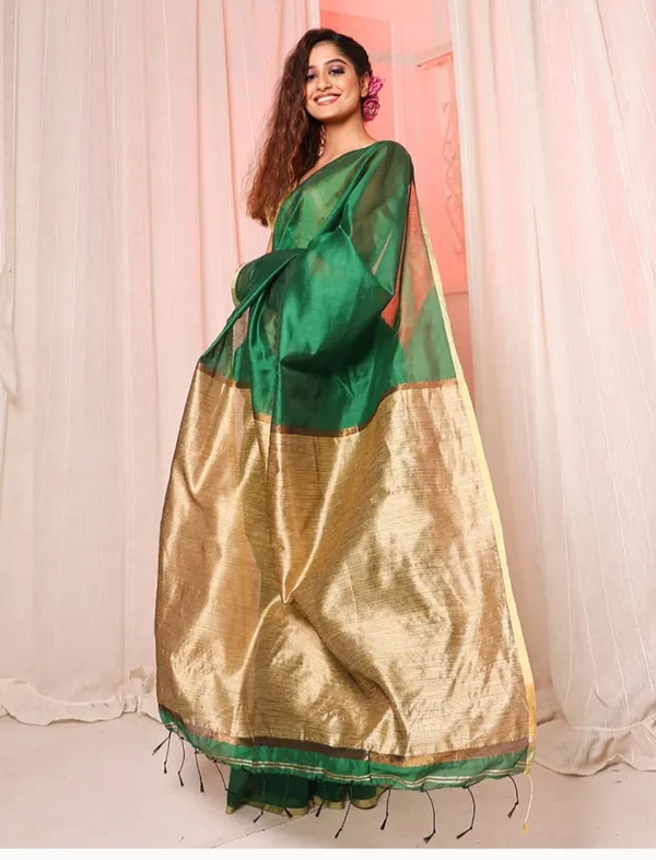 Green_Khadi_Jhari_Sarees
