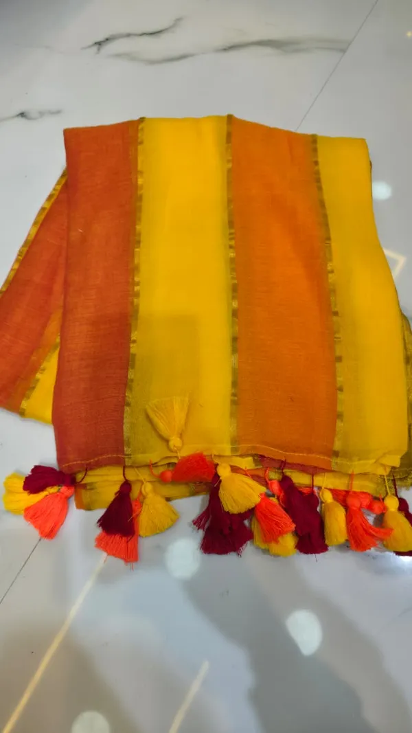 mull_jhari_saree(yellow_and_orange)