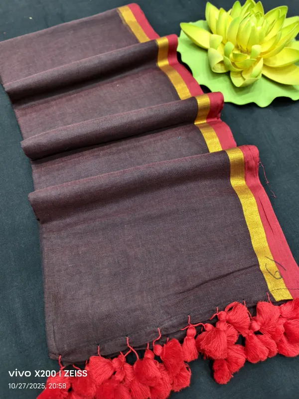 Brown_Cotton_Premium_Saree_For_Women