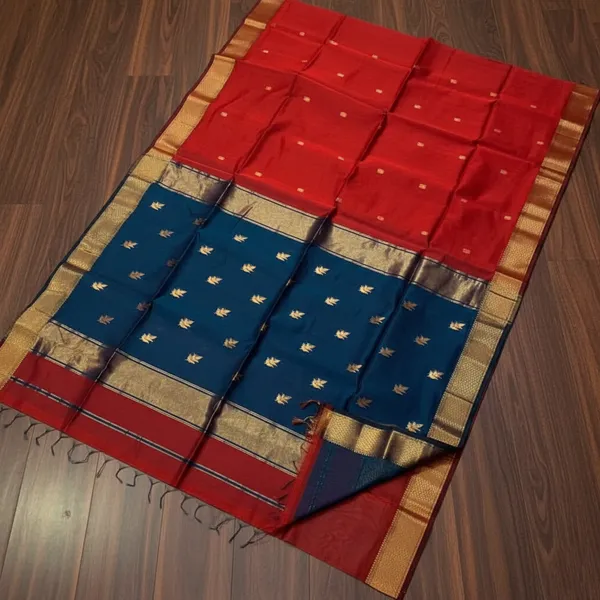 Maroon_And_Blue_Cotton_Premium_Saree_For_Women(MAHESHWARI_COTTON_SAREE)