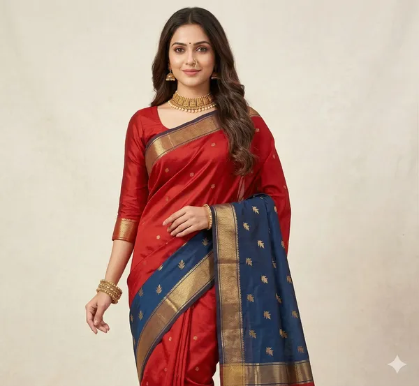 Maroon_And_Blue_Cotton_Premium_Saree_For_Women(MAHESHWARI_COTTON_SAREE)