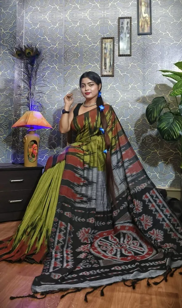 Green_Cotton_Premium_Saree_For_Women