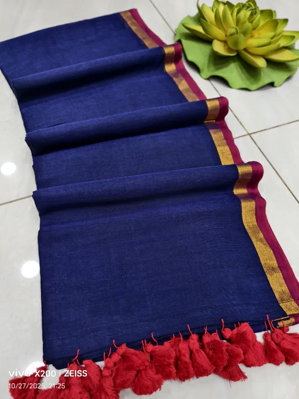Blue_Cotton_Premium_Saree_For_Women