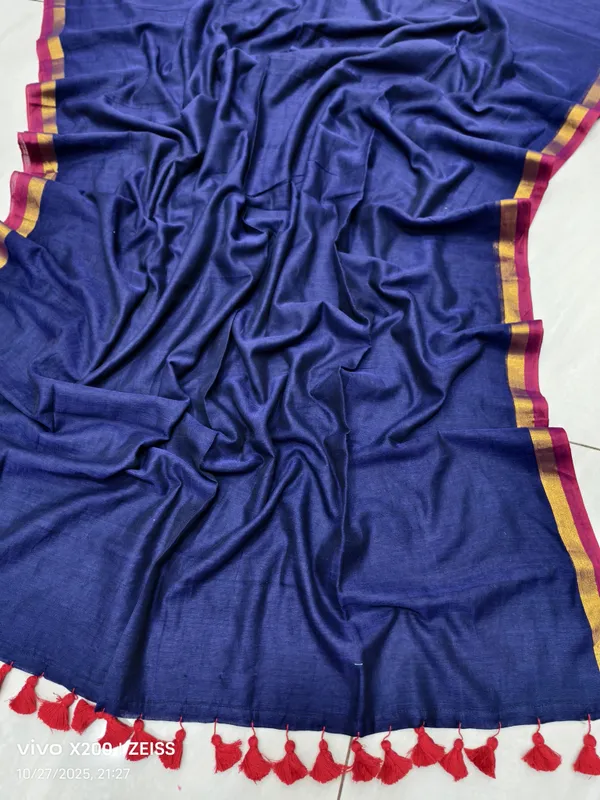 Blue_Cotton_Premium_Saree_For_Women