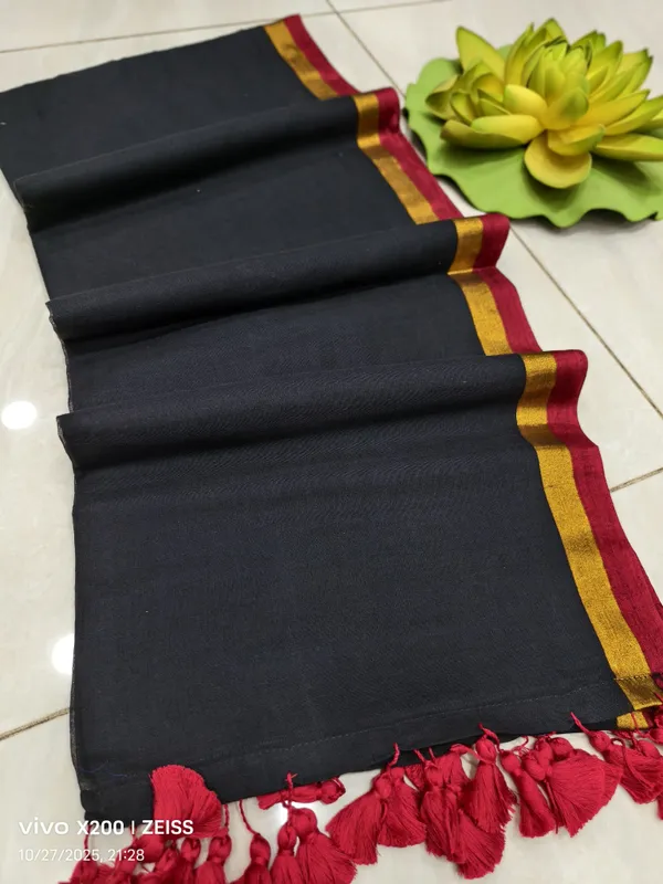 Black_Cotton_Premium_Saree_For_Women