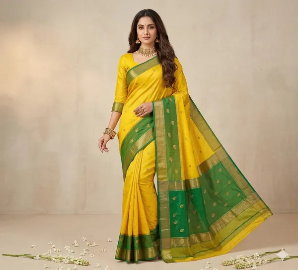 Yellow_And_Green_Cotton_Premium_Saree_For_Women(maheshwari_cotton_saree)