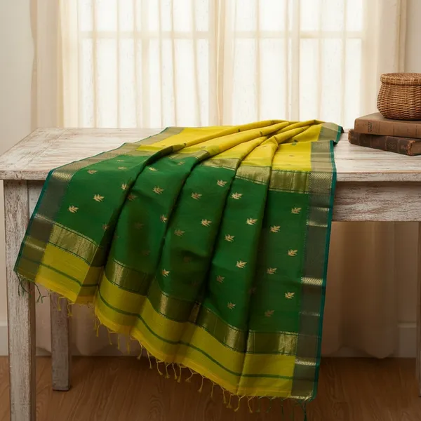 Yellow_And_Green_Cotton_Premium_Saree_For_Women(maheshwari_cotton_saree)