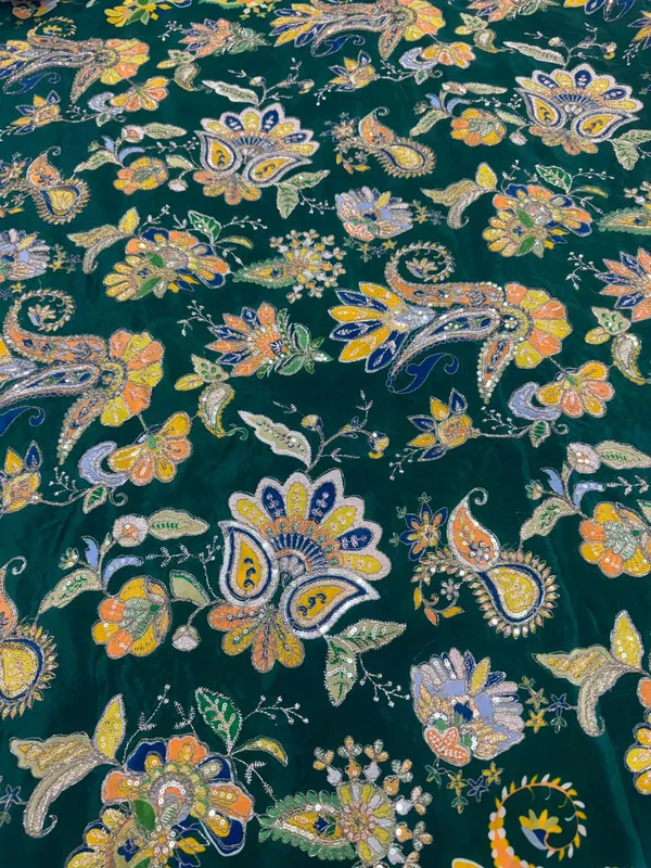 1_meter_Green_Designer_Crepe_Position_Print_Unstitched_Dress_Material