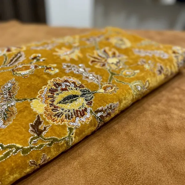 1_meter_Occur_Yellow_Designer_Crepe_Position_Print_Fabric_Unstitched