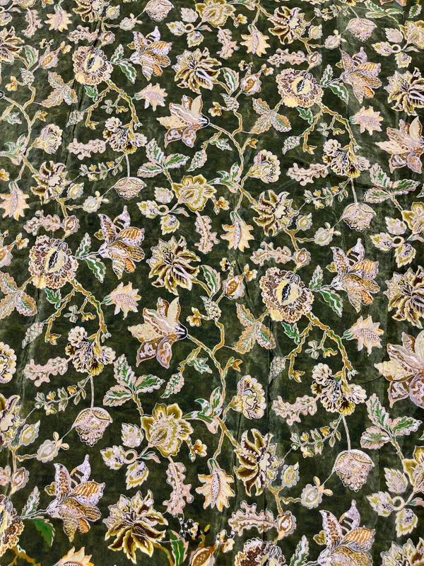 1_meter_Olive_Green_Designer_Crepe_Position_Print_Fabric_Unstitched