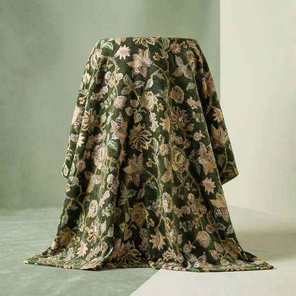 1_meter_Olive_Green_Designer_Crepe_Position_Print_Fabric_Unstitched
