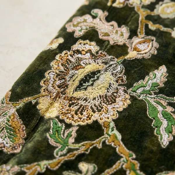 1_meter_Olive_Green_Designer_Crepe_Position_Print_Fabric_Unstitched