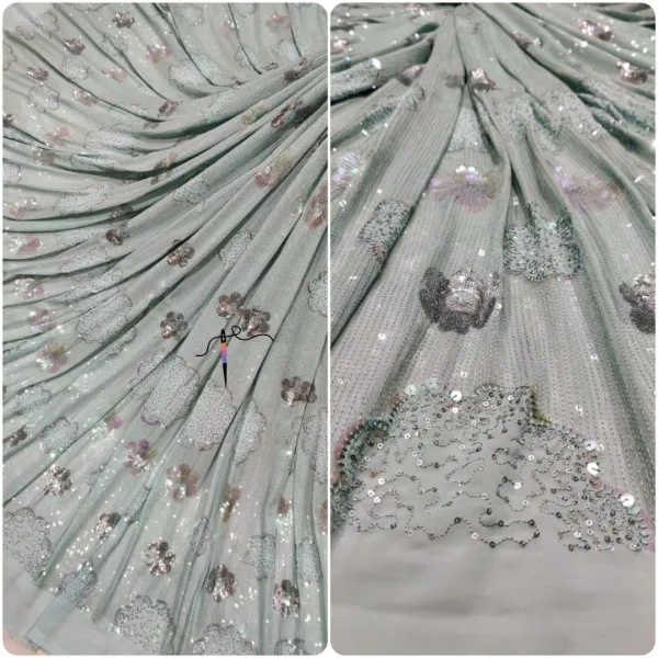 5.3__meter_Pastel_Mint_Green_Embroideries_On_A_Bed_Of_Sequin_(unstitched)