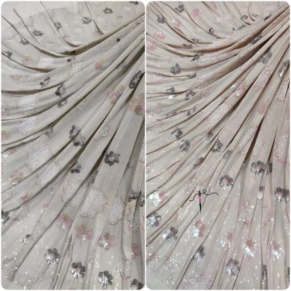 5.3_meter_Cream_Embroideries_On_A_Bed_Of_Sequin_(unstitched)