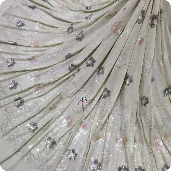 5.3_meter_Cream_Embroideries_On_A_Bed_Of_Sequin_(unstitched)