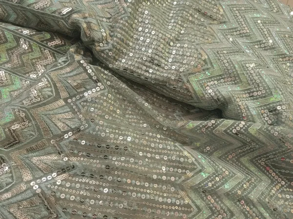 5.3_meter_Sea_blue_Knitted_Geometric_And_Floral_Sequin_Work_Fabric_With_Geometric_Borders_(unstitched)