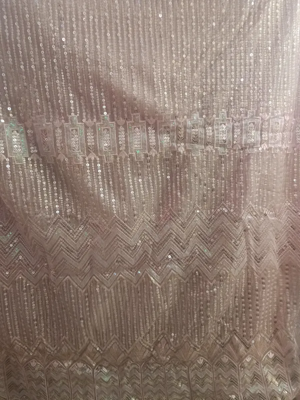 5.3_meter_Pastel_Pink_Knitted_Geometric_And_Floral_Sequin_Work_Fabric_With_Geometric_Borders_(unstitched)