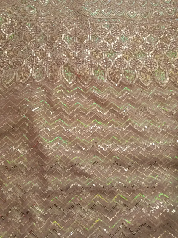 5.3__meter_Pastel_Pink_Knitted_Geometric_And_Floral_Sequin_Work_Fabric_With_Geometric_Borders_(unstitched)