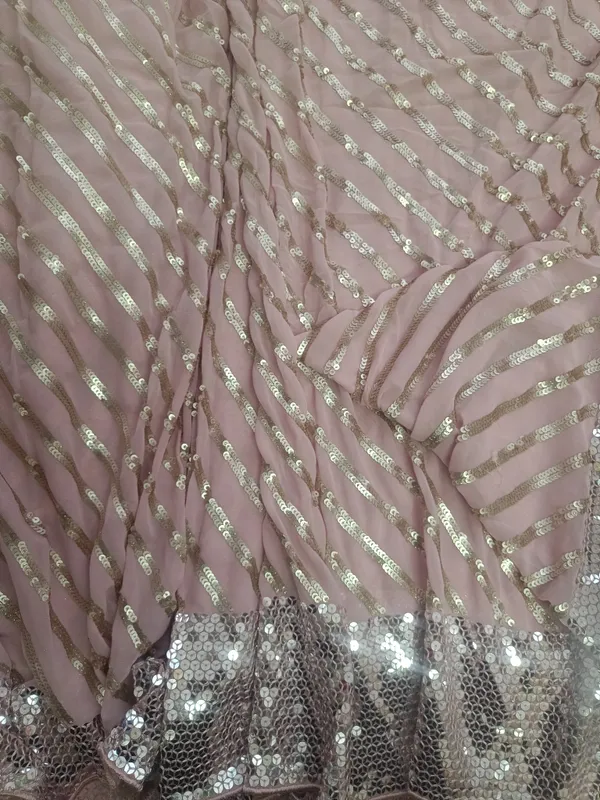 5.3_meter_Candy_Pink_Soft_Sequin_Georgette_Fabric_With_Mirror_Sequence_Border_(unstitched)