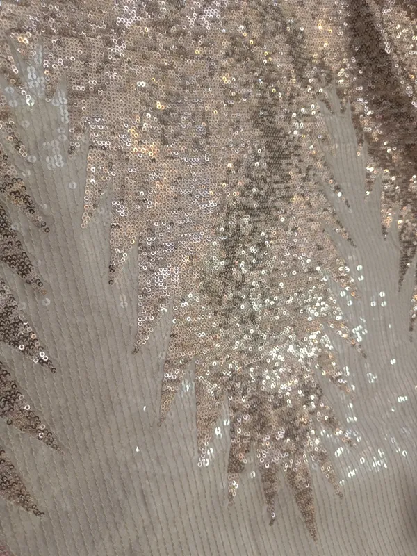 5.3_meter_Cream/half_white_Ivory_Champagne_Burst_Sequin_Georgette_Fabric_(unstitched)
