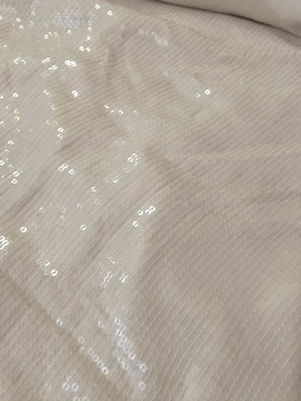5.3_meter_Cream/half_white_Ivory_Champagne_Burst_Sequin_Georgette_Fabric_(unstitched)