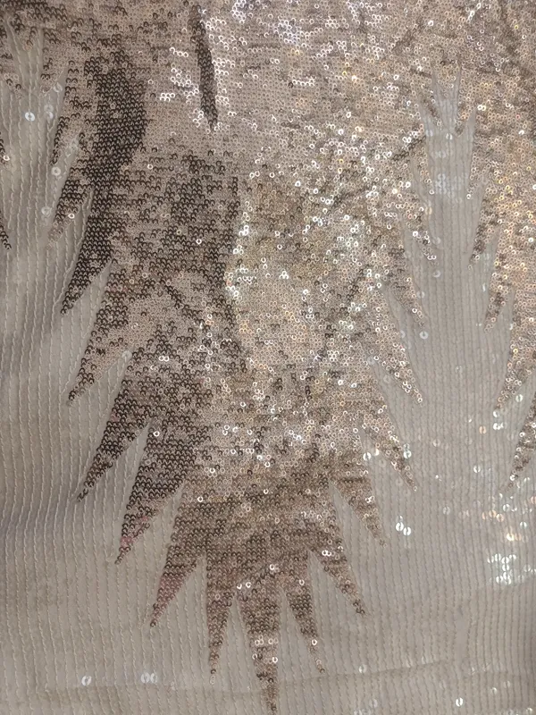 5.3_meter_Cream/half_white_Ivory_Champagne_Burst_Sequin_Georgette_Fabric_(unstitched)