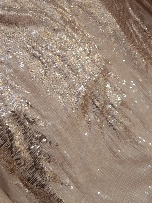 5.3_meter_Orange_Ivory_Champagne_Burst_Sequin_Georgette_Fabric_(unstitched)