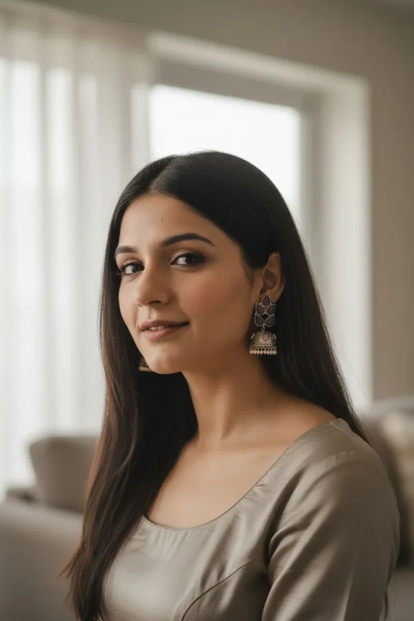 Wine_Beaten_Brass_Falguni_Jhumki_Earring_For_Women