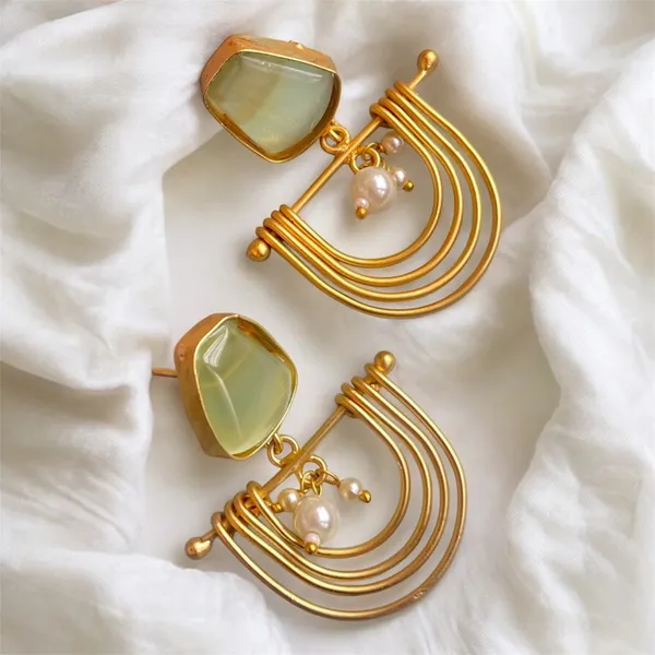 Green_Beated_Brass_Bansuri_Dangler_Earring_For_Women