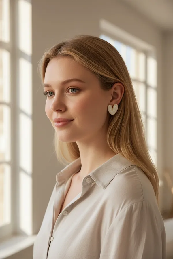 White_Specialized_Alloys_Sweet_Heart_Earring_For_Women