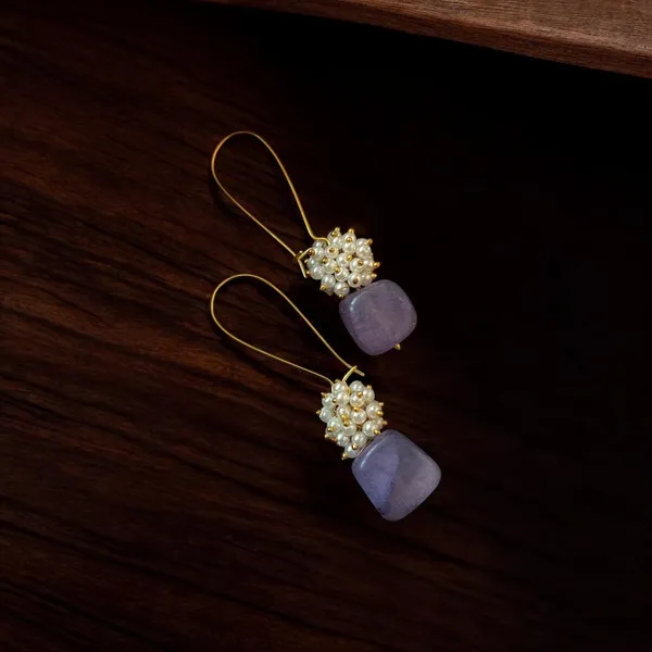 Purple_Premium_Brass_Rangrez_Natural_Stone_Earrings_For_Women