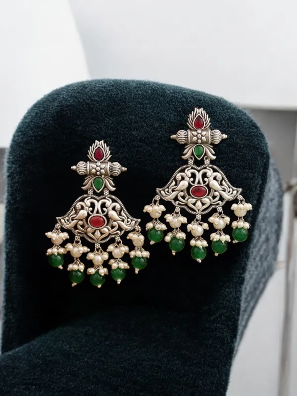 Ruby_With_Green_Brass_Roohani_Danglers_Earring_For_Women