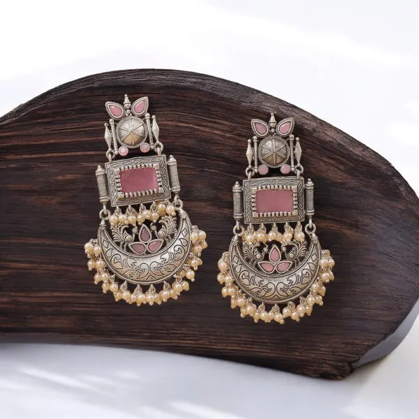 Pink_Brass_Riwayat__Dangler_Earring_For_Women