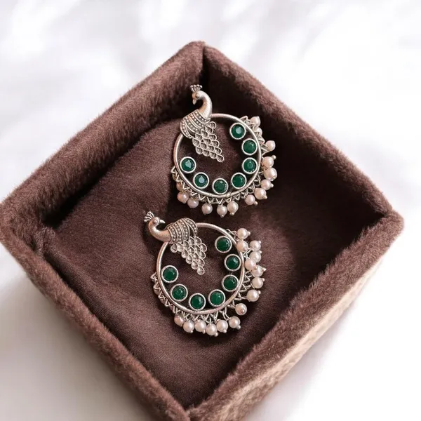 Green_Premium_Brass_Peacock_Mandala_Studs_Earring_For_Women